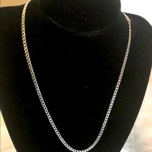 🆕 Sterling silver curb chain necklace, 18"